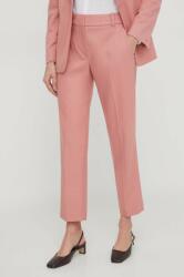 Tommy Hilfiger nadrág női, rózsaszín, magas derekú egyenes - rózsaszín 40 - answear - 41 990 Ft