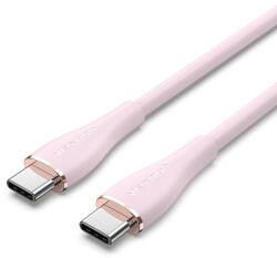 Vention USB-C 2.0/M -> 2*USB-C/M, (5A, szilikon, pink), 1, 5m, kábel (CTMPG) - onlinepatron