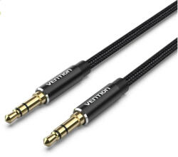 Vention 3.5mm jack/M -> 3.5mm jack jobbos/M, (szövet, fekete), 2m, kábel (BAZBH) - onlinepatron