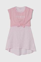 Guess gyerek ruha rózsaszín, mini, harang alakú - rózsaszín 125-135 - answear - 16 990 Ft