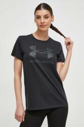 Under Armour t-shirt női, fekete - fekete S - answear - 9 890 Ft
