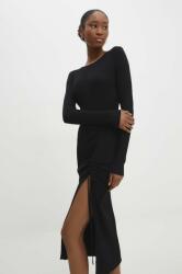 ANSWEAR ruha fekete, midi, testhezálló - fekete M/L - answear - 12 585 Ft