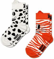 Happy Socks gyerek zokni Kids Cat & Dog Socks 2 pár fehér - fehér 28/31