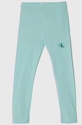 Calvin Klein Jeans gyerek legging türkiz, nyomott mintás - türkiz 116