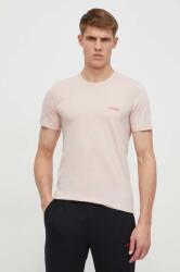 Hugo pamut póló 3 db rózsaszín, férfi, nyomott mintás - rózsaszín XS