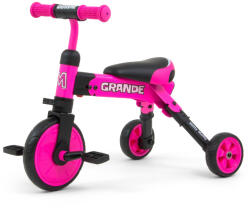 Milly Mally Tricicleta pliabila, transformabila in Bicicleta fara pedale, Grande Pink (mm25047)