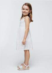 Mayoral gyerek ruha fehér, mini, harang alakú - fehér 128 - answear - 12 990 Ft
