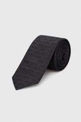 Hugo selyen nyakkendő fekete - fekete Univerzális méret - answear - 14 990 Ft