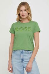 Boss pamut póló női, zöld - zöld XL