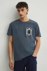 Medicine pamut póló sötétkék, férfi, nyomott mintás - sötétkék XL - answear - 6 490 Ft