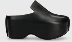 JW Anderson bőr papucs Platform Clog fekete, női, platformos, ANW42000A - fekete Női 39