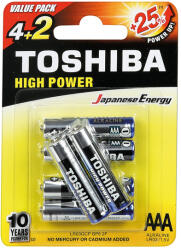 Toshiba alkáli elem AAA/6db