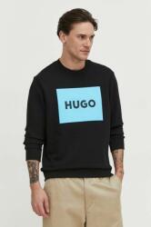 HUGO BOSS pamut melegítőfelső fekete, férfi, nyomott mintás - fekete M - answear - 26 990 Ft