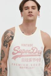 Superdry pamut póló bézs, férfi - bézs XL - answear - 11 990 Ft
