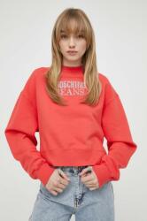 Moschino Jeans pamut melegítőfelső piros, női, nyomott mintás - piros S