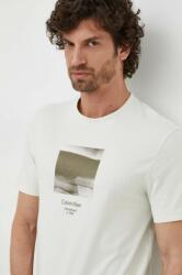 Calvin Klein pamut póló zöld, férfi, nyomott mintás - zöld L - answear - 19 990 Ft