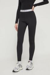Tommy Jeans legging fekete, női, nyomott mintás - fekete M