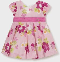 Mayoral vászon baba ruha rózsaszín, mini, harang alakú - rózsaszín 68