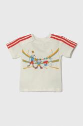 Adidas gyerek pamut póló x Disney bézs, nyomott mintás - bézs 80