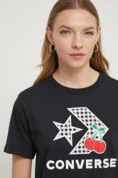 Converse pamut póló női, fekete - fekete XS - answear - 10 990 Ft