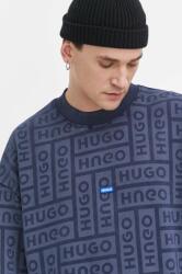 Hugo Blue pamut melegítőfelső sötétkék, férfi, mintás - sötétkék S