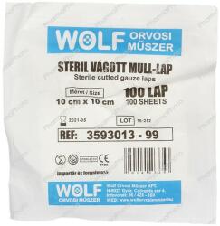  Mull-lap steril vágott 10x10cm x100 WOLF
