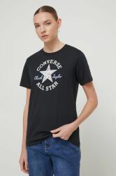 Converse pamut póló női, fekete - fekete S - answear - 7 990 Ft