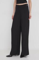 Calvin Klein Jeans nadrág női, fekete, magas derekú széles - fekete M - answear - 30 990 Ft