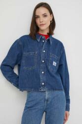 Calvin Klein farmering női, galléros, regular - kék XS - answear - 24 990 Ft