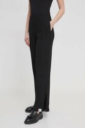 Calvin Klein Jeans nadrág női, fekete, magas derekú egyenes - fekete L - answear - 27 990 Ft