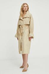 TWINSET kabát női, bézs, átmeneti, oversize - bézs 36
