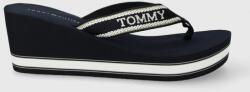 Tommy Hilfiger flip-flop HILFIGER WEDGE BEACH SANDAL sötétkék, női, éksarkú, FW0FW07903 - sötétkék Női 38
