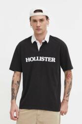 Hollister Co Hollister Co. pamut póló fekete, nyomott mintás - fekete M