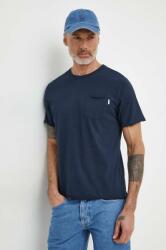 Pepe Jeans pamut póló Single Carrinson sötétkék, férfi, sima - sötétkék XL