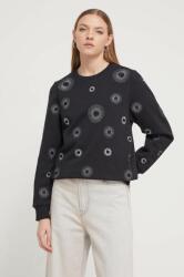 Desigual felső fekete, női, nyomott mintás - fekete S