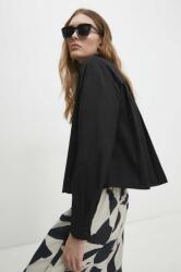 ANSWEAR pamut ing női, galléros, fekete, relaxed - fekete M - answear - 17 990 Ft