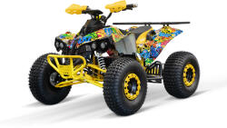 Hollicy ATV electric NITRO EcoWarrior SPORT 1000W 48V 20Ah cu DIFERENTIAL, grafiti galben