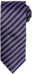 Premier Workwear Dupla csíkos nyakkendő - Fialová / černá (PR782-1000213240)