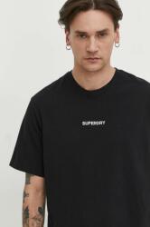 Superdry pamut póló fekete, férfi, nyomott mintás - fekete M - answear - 15 290 Ft