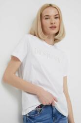 Desigual pamut póló női, fehér - fehér M - answear - 19 990 Ft