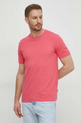 Boss t-shirt rózsaszín, férfi, sima - rózsaszín XL