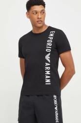 Emporio Armani Underwear pamut póló fekete, férfi, nyomott mintás - fekete M