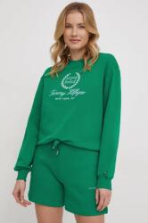 Tommy Hilfiger pamut melegítőfelső zöld, női, nyomott mintás - zöld S - answear - 36 990 Ft