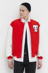 Tommy Jeans bomber dzseki férfi, piros, téli, oversize - piros XL