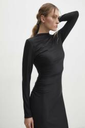 ANSWEAR ruha szürke, maxi, testhezálló - fekete M