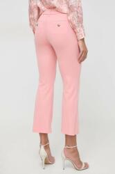 Marella nadrág női, rózsaszín, magas derekú trapéz - rózsaszín 38