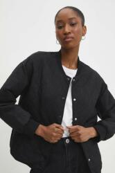 Answear Lab rövid kabát női, fekete, átmeneti, oversize - fekete XS