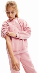 Desigual gyerek melegítőfelső pamutból rózsaszín, nyomott mintás - rózsaszín 110-128 - answear - 21 990 Ft