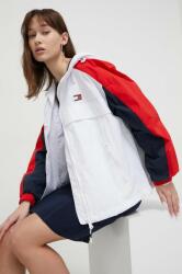 Tommy Jeans rövid kabát női, fehér, átmeneti, oversize - fehér S - answear - 49 990 Ft