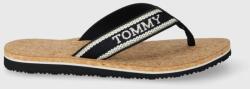 Tommy Hilfiger flip-flop HILFIGER CORK BEACH SANDAL sötétkék, női, lapos talpú, FW0FW07904 - sötétkék Női 41